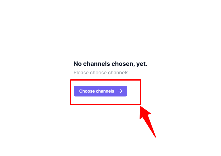 screenshot for selecting channels